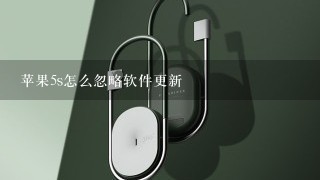 苹果5s怎么忽略软件更新