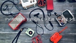 iPad用pp助手下载完的无尽之剑三一到某个关卡就闪退