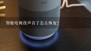 智能电视没声音了怎么恢复？