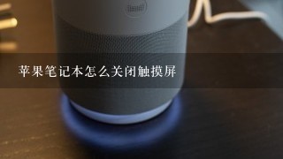 苹果笔记本怎么关闭触摸屏