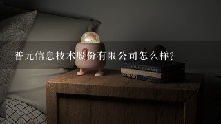 普元信息技术股份有限公司怎么样？