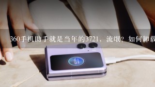 360手机助手就是当年的3721，流氓？如何卸载。