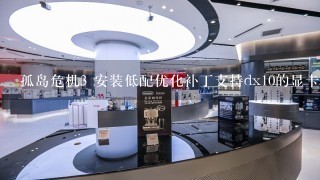 孤岛危机3 安装低配优化补丁支持dx10的显卡能玩么?