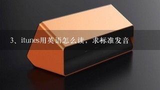 itunes用英语怎么读，求标准发音