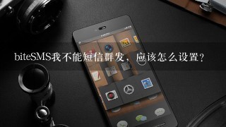 biteSMS我不能短信群发，应该怎么设置？