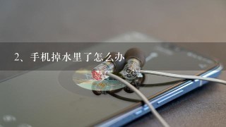 手机掉水里了怎么办