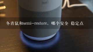 冬青鼠和semi-restore，哪个安全 稳定点