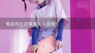 魅蓝的生活服务怎么关闭?