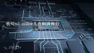 我叫mt online几点刷满体力