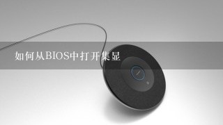 如何从BIOS中打开集显