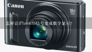 怎样让iPhone5S信号变成数字显示？